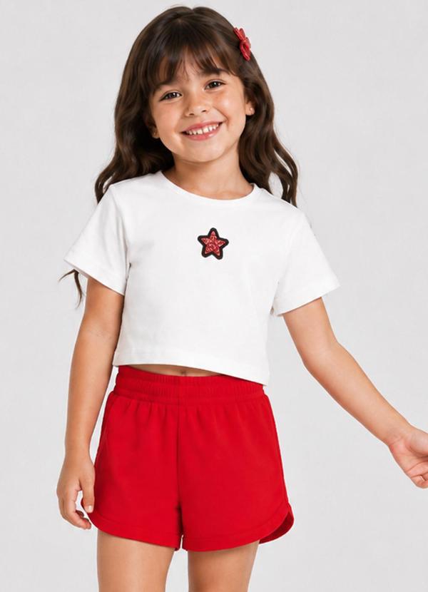 Conjunto Blusa com Shorts Infantil Bege