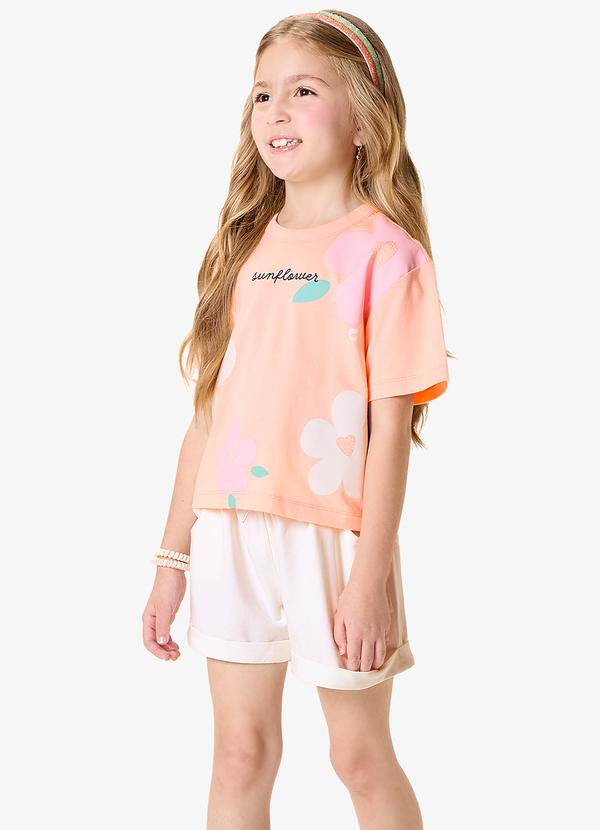 Conjunto Blusa com Shorts Infantil Rosa