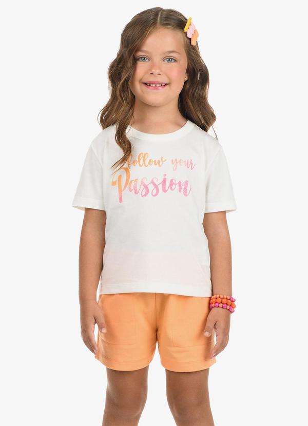 Conjunto Blusa com Shorts Meia Malha Bege