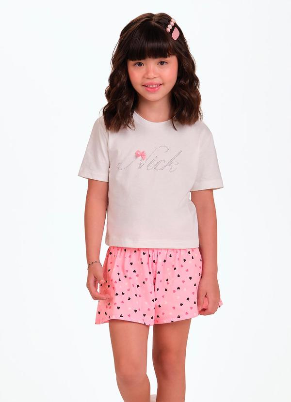 Conjunto Blusa com Shorts Rosa