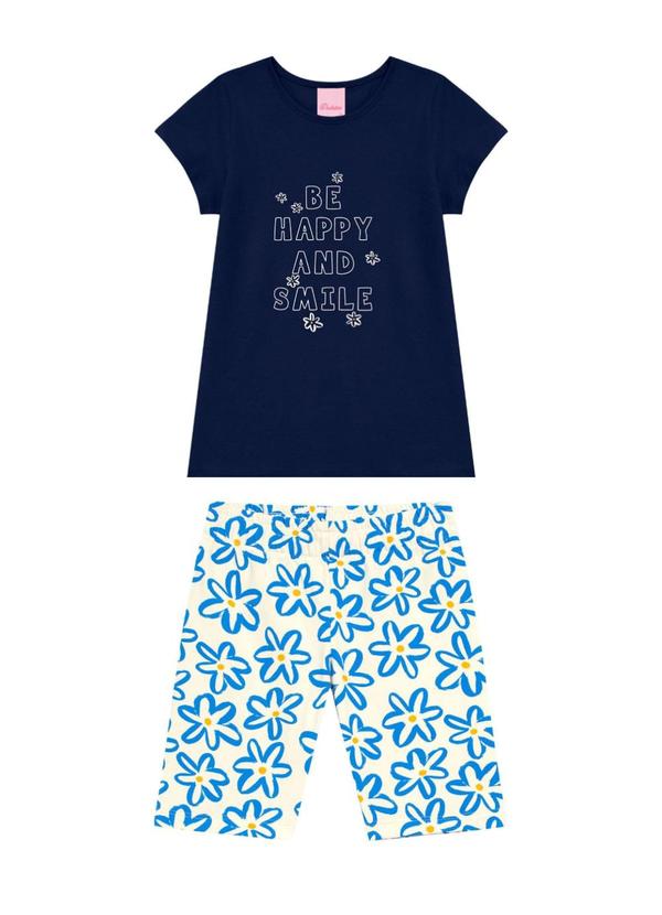 Conjunto Blusa e Bermuda Azul