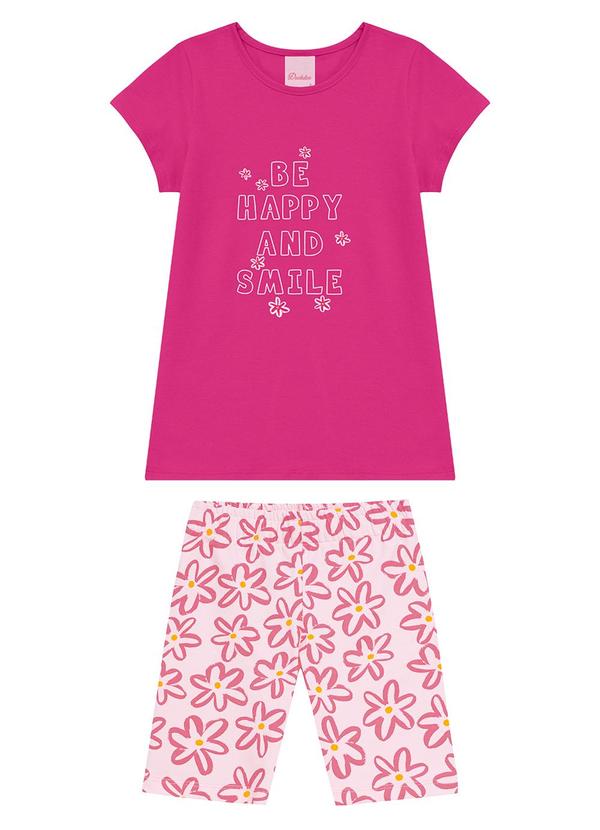 Conjunto Blusa e Bermuda Rosa