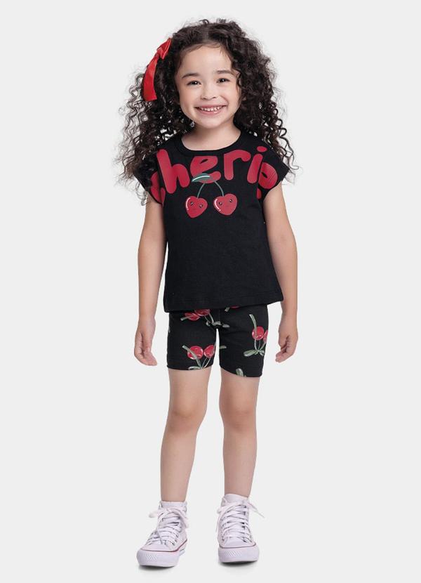Conjunto Blusa e Ciclista Preto