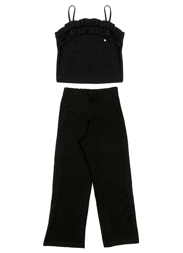 Conjunto Blusa e Pantalona Infantil Preto