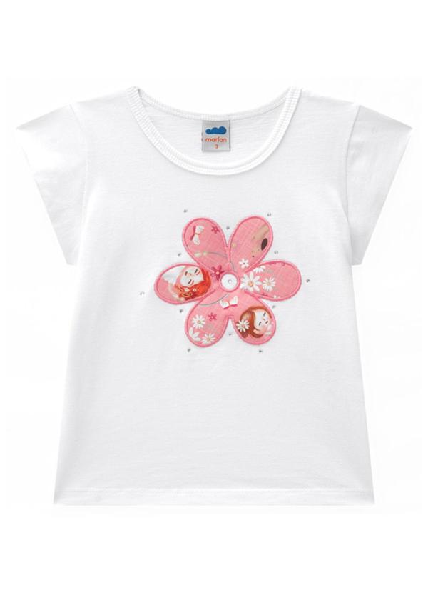 Vista 2 Conjunto Blusa e Saia Newtech Meu Jardim Branco Marlan Marlan