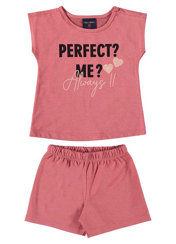 Vista 2 Conjunto Blusa e Short Bebê Vermelho GULOSEIMA GULOSEIMA