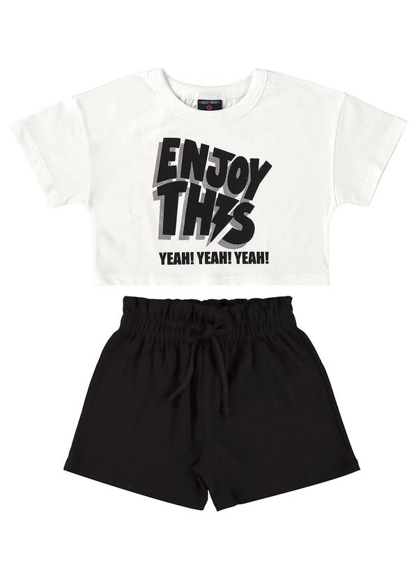 Vista 2 Conjunto Blusa e Short Clochard Branco GULOSEIMA GULOSEIMA