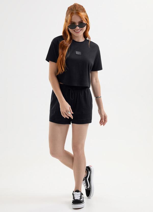 Conjunto Blusa e Short em Algodão Preto