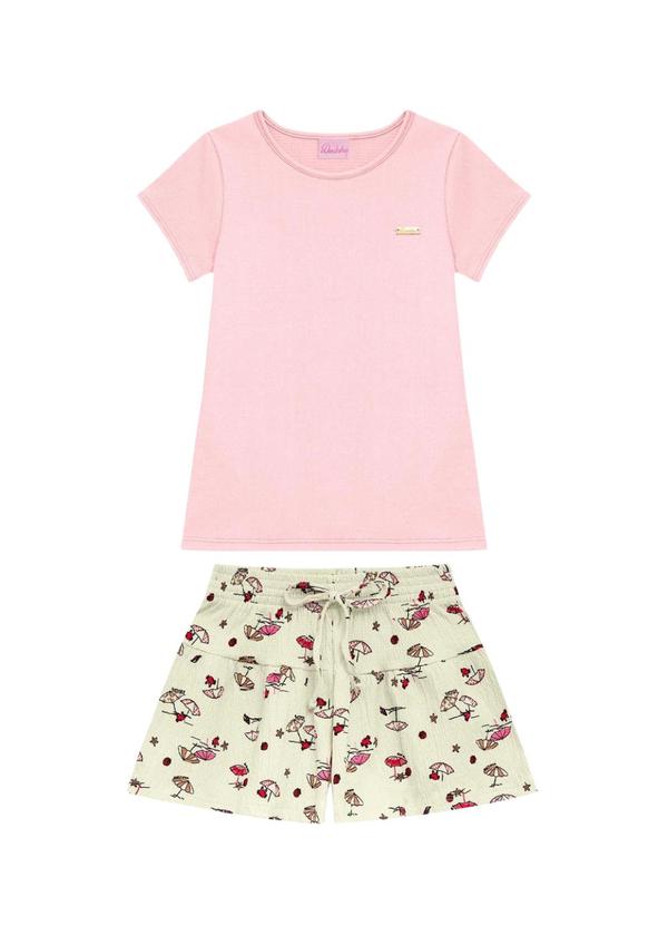 Conjunto Blusa e Short Praia Rosa