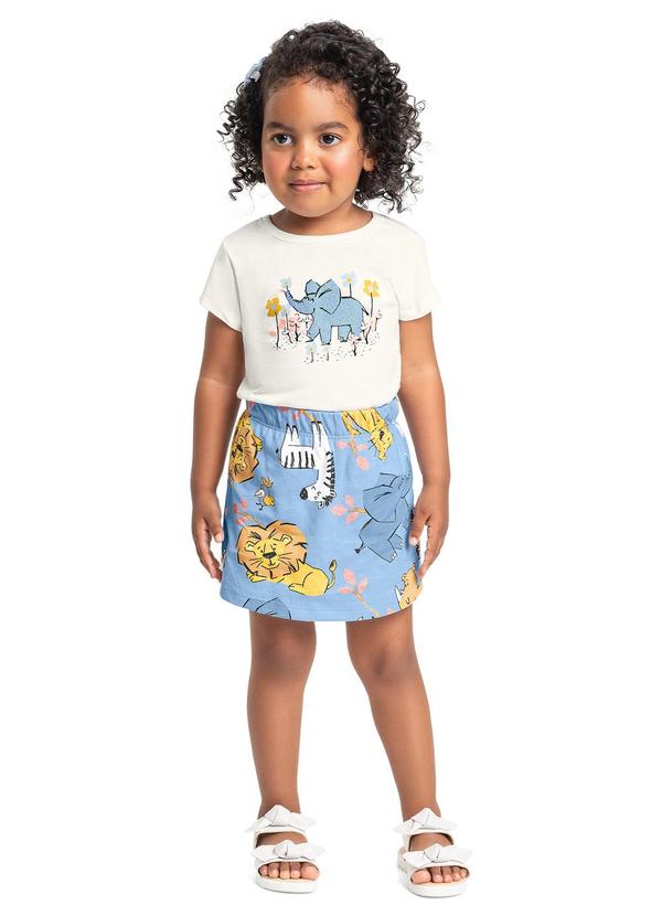 Conjunto Blusa e Short-Saia Bee Loop Branco