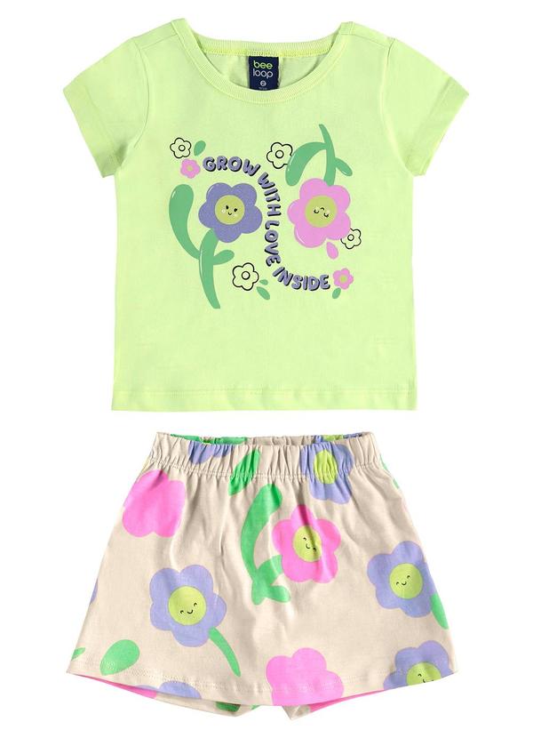 Conjunto Blusa e Short-Saia Verde