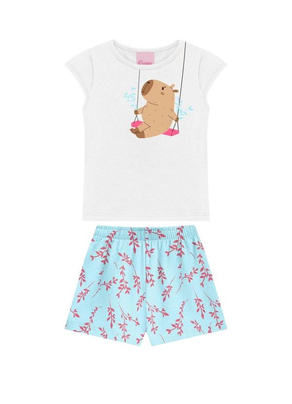 Conjunto Blusa e Short Saia Branco