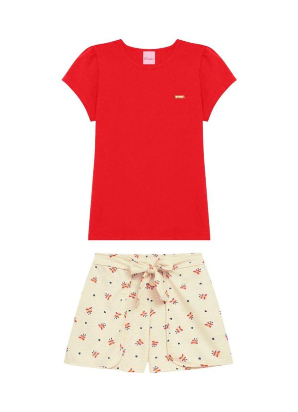 Conjunto Blusa e Short Vermelho
