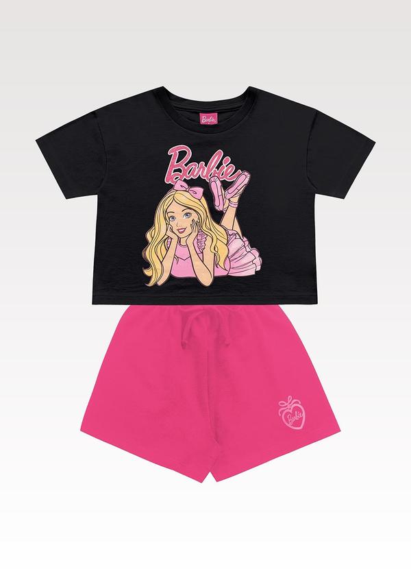 Conjunto Blusa e Shorts Barbie Preto