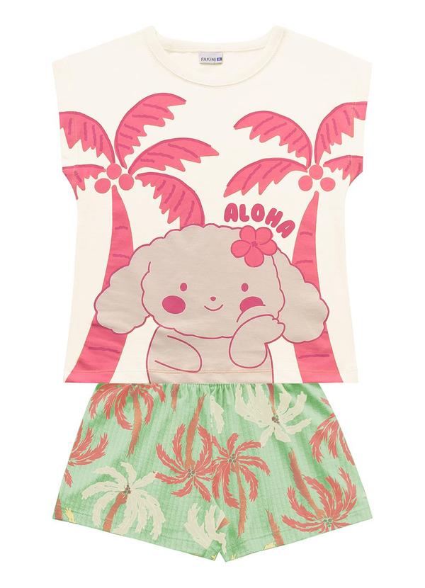 Conjunto Blusa e Shorts Bege