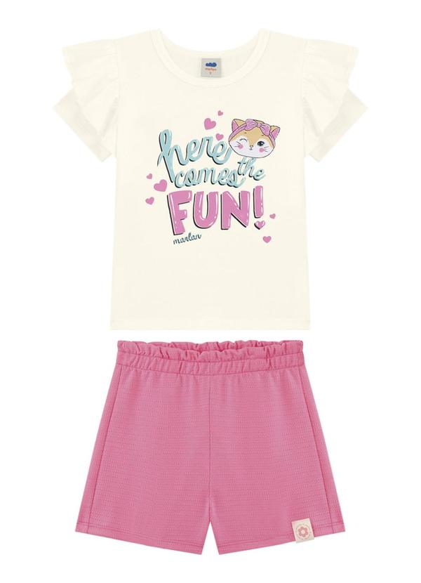 Conjunto Blusa e Shorts em Cotton Bege