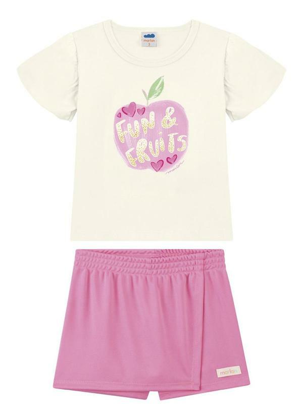 Conjunto Blusa e Shorts em Newtech Bege