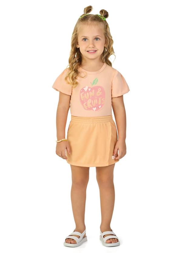 Conjunto Blusa e Shorts em Newtech Laranja