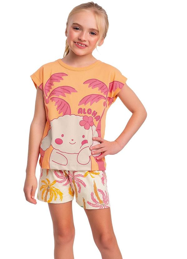 Conjunto Blusa e Shorts Laranja