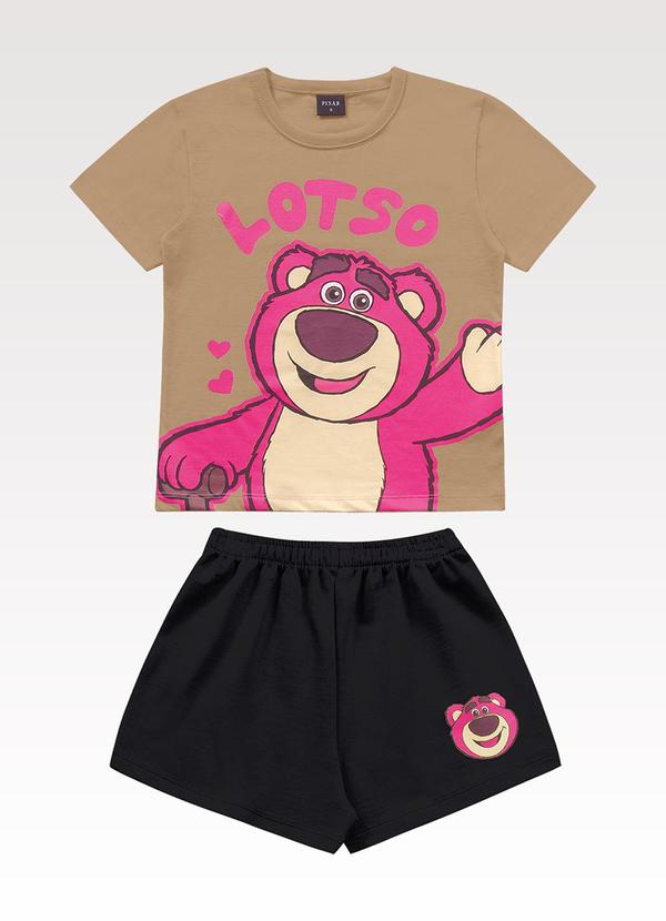 Conjunto Blusa e Shorts Lotso Marrom