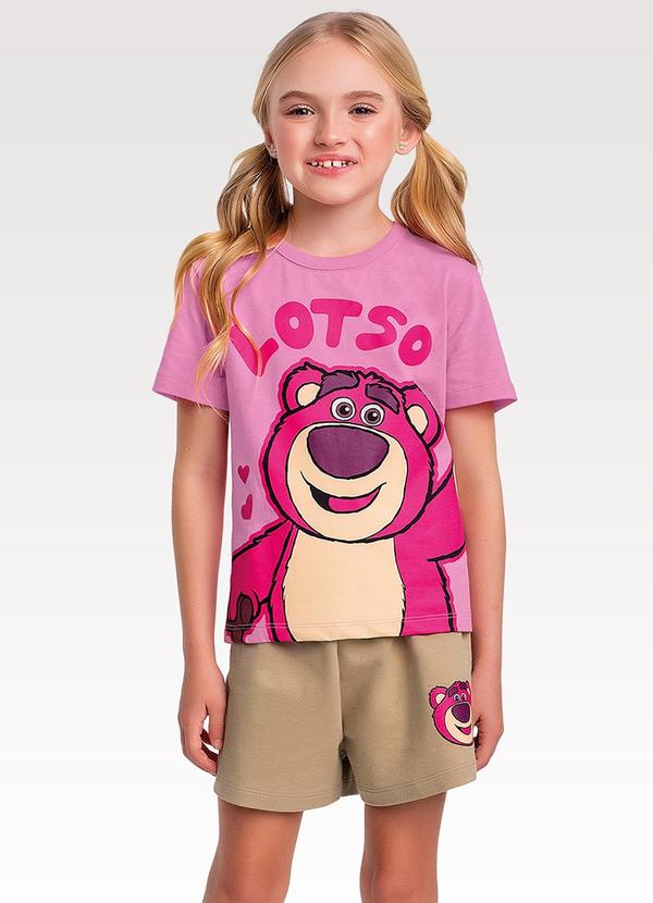 Conjunto Blusa e Shorts Lotso Rosa