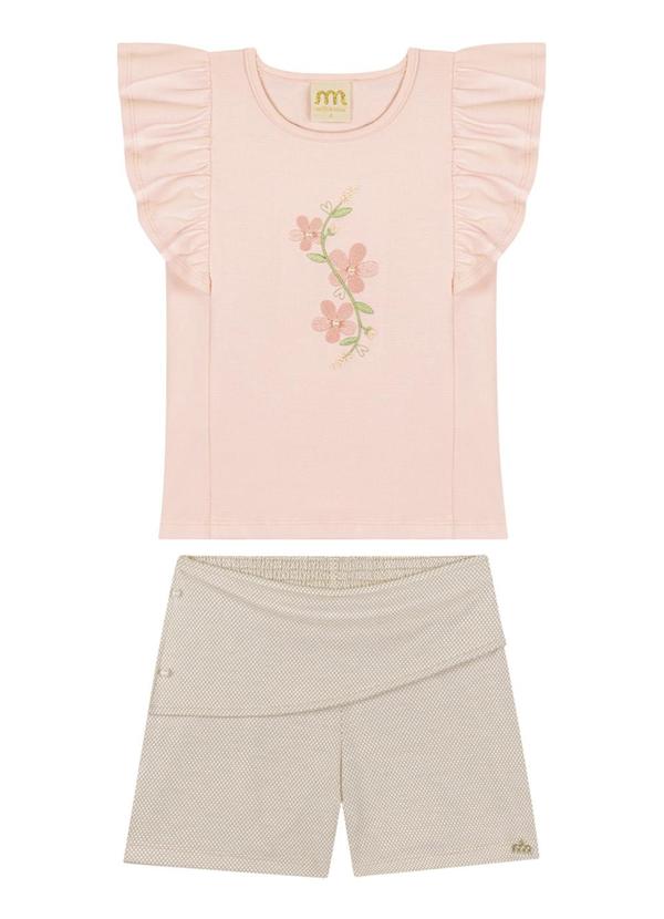 Conjunto Blusa e Shorts Rosa