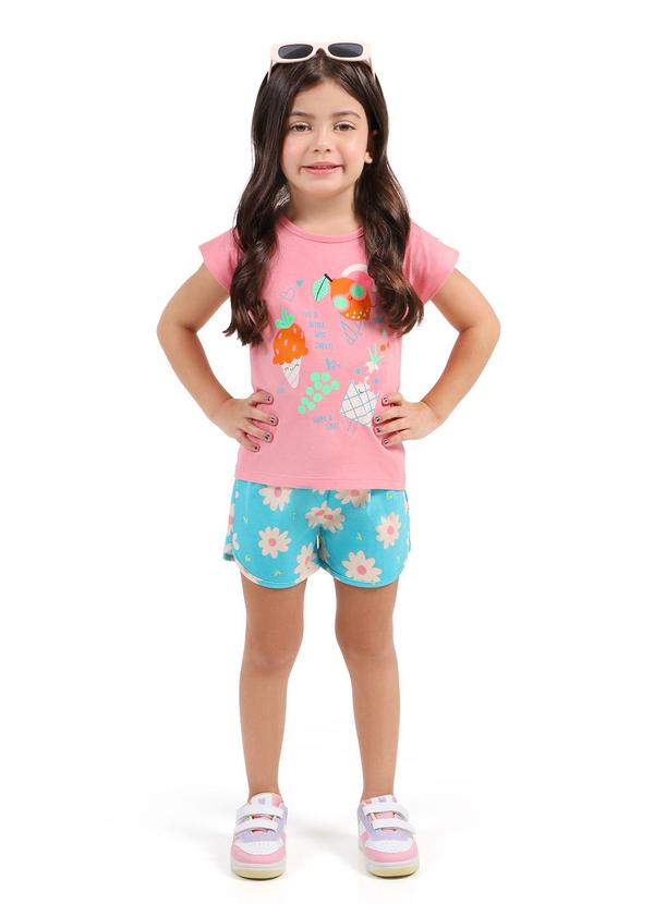 Vista 2 Conjunto Blusa e Shorts Rosa Milli E Nina Milli E Nina