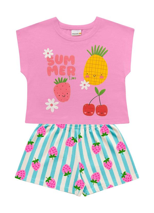 Conjunto Blusa e Shorts Rosa