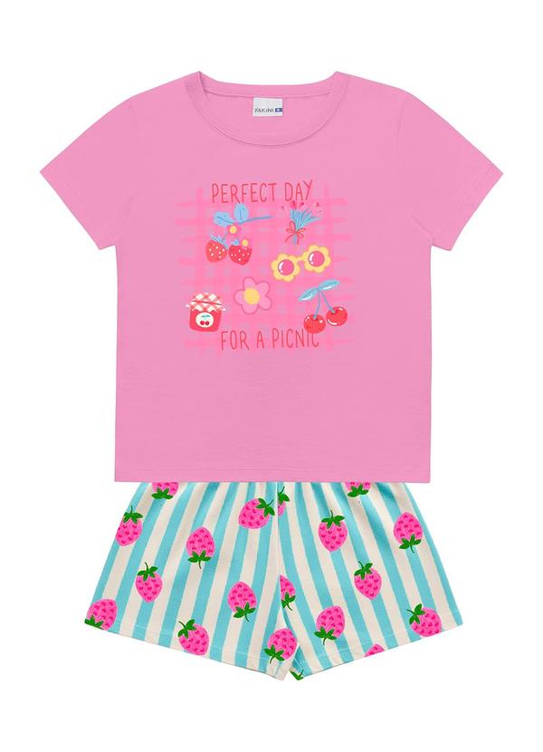 Conjunto Blusa e Shorts Rosa