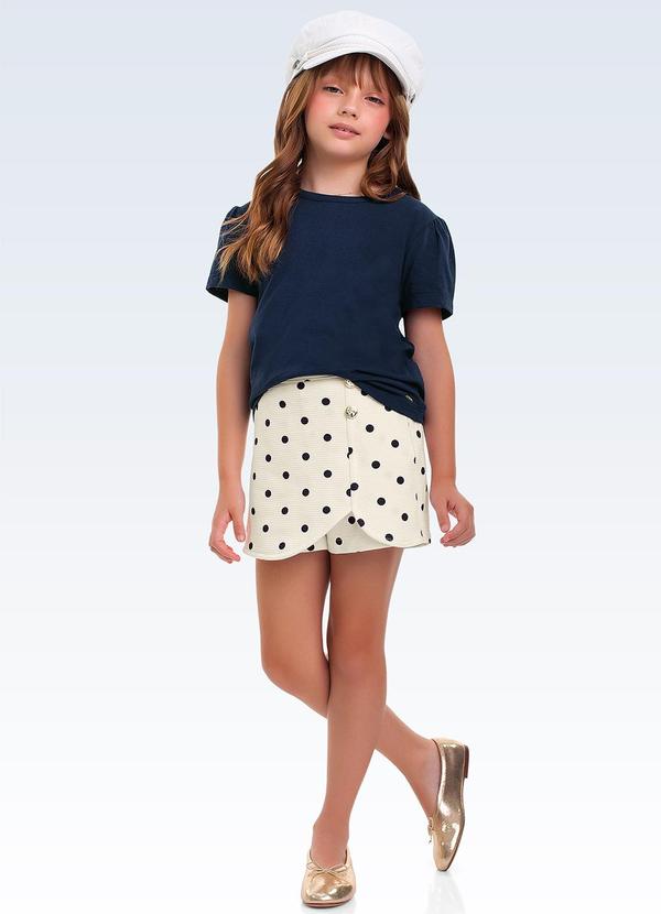 Conjunto Blusa e Shorts Saia Azul