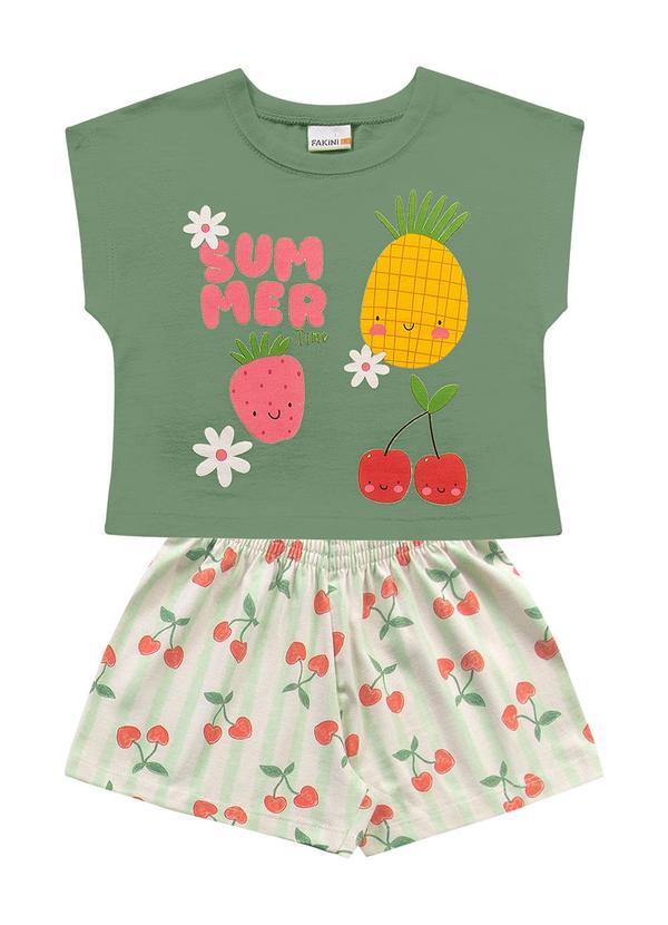 Conjunto Blusa e Shorts Verde