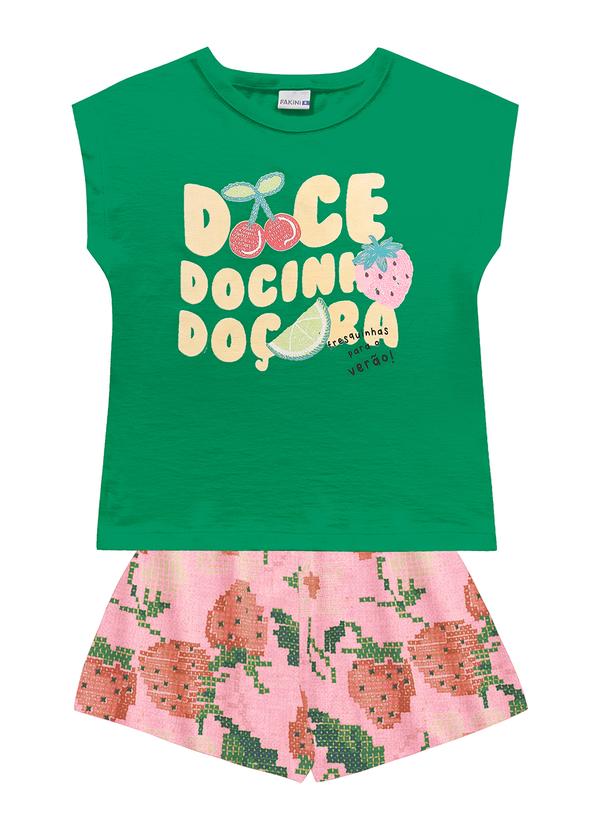 Conjunto Blusa e Shorts Verde