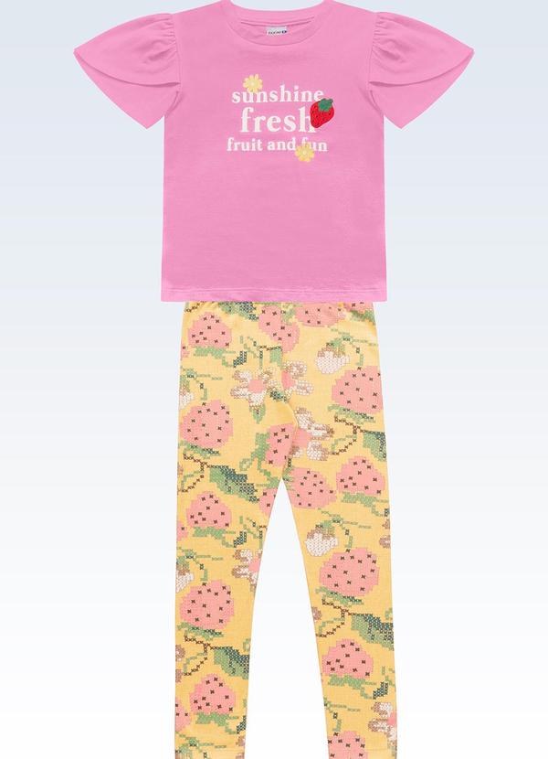 Conjunto Blusa/Legging Rosa