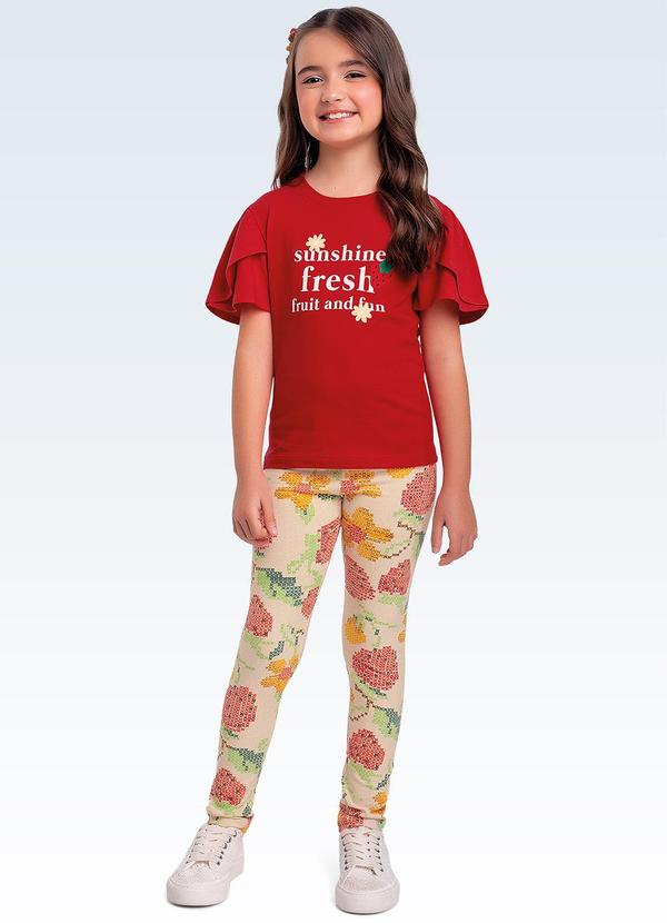 Conjunto Blusa/Legging Vermelho