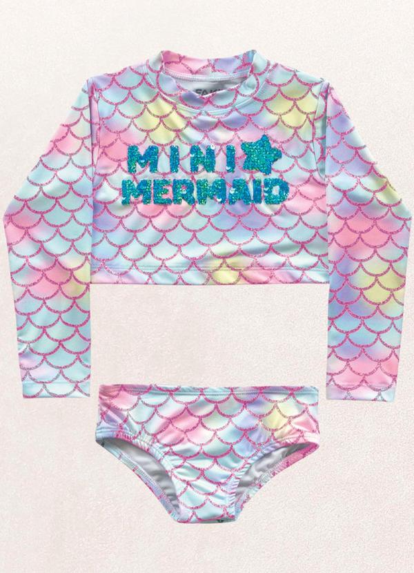 Vista 2 Conjunto Blusa M/Longa/Calcinha Rosa Fakini Kids Fakini Kids