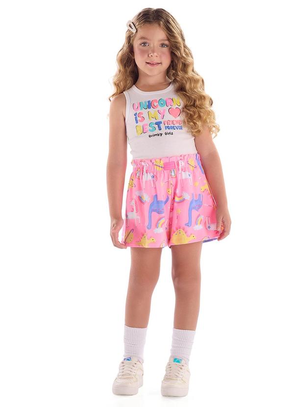 Conjunto Blusa Ribana Short Branco