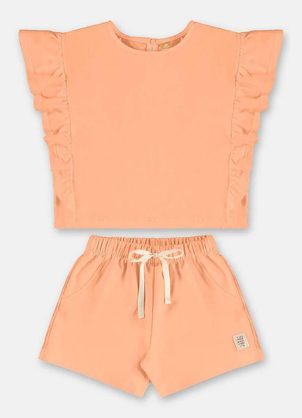 Conjunto Blusa Short Nature Marrom