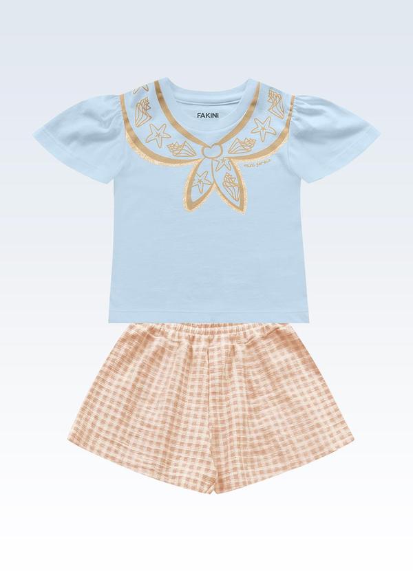 Conjunto Blusa/Shorts Azul