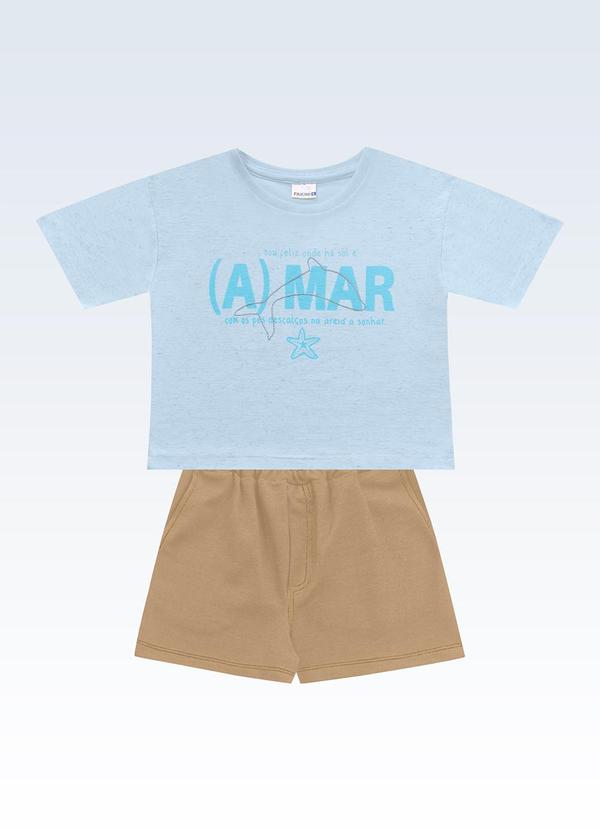 Conjunto Blusa/Shorts Azul