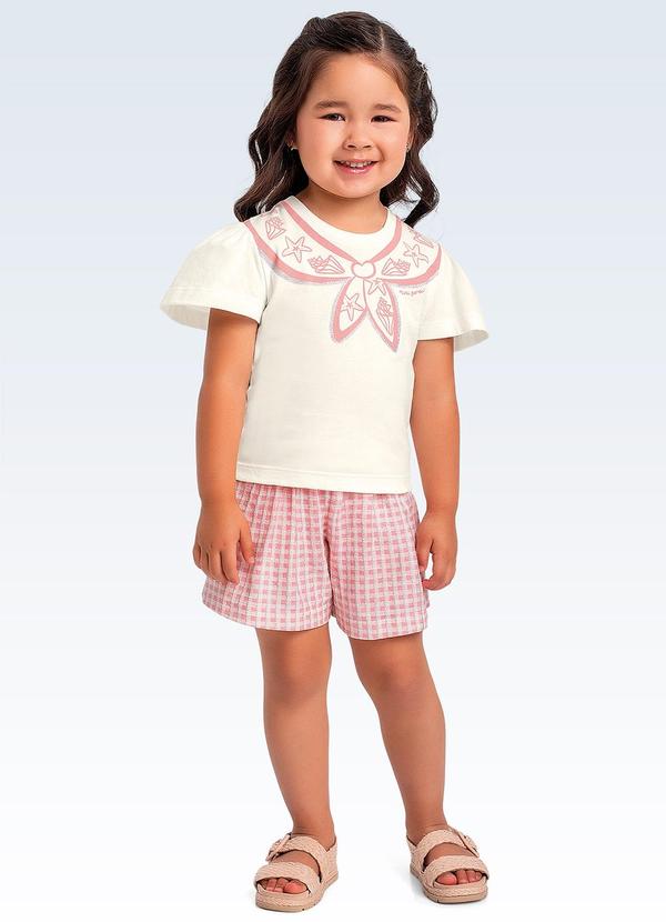 Conjunto Blusa/Shorts Bege