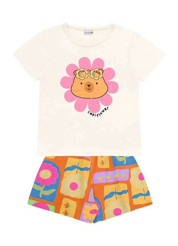 Conjunto Blusa/Shorts Bege