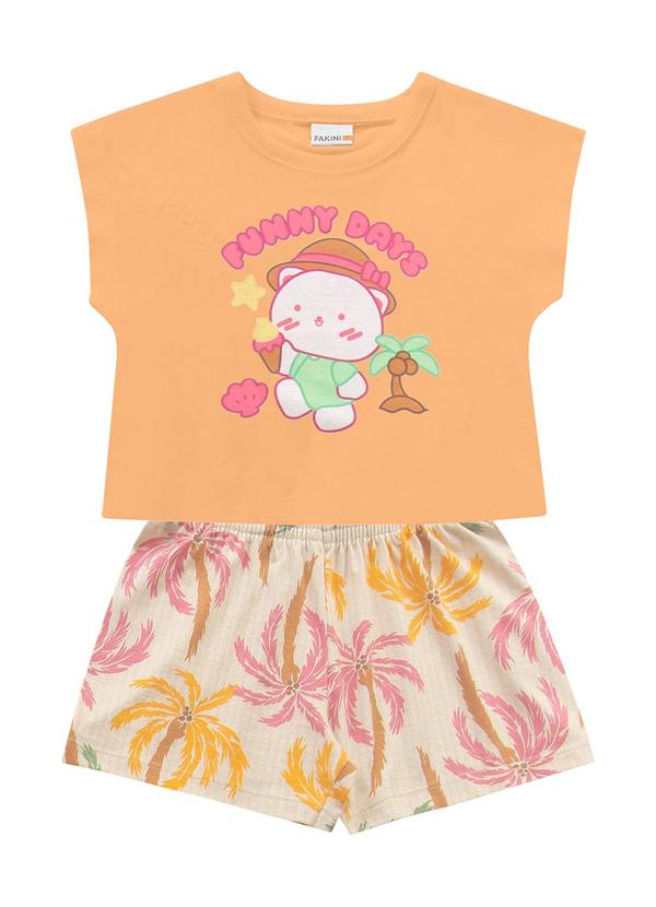 Conjunto Blusa/Shorts Laranja