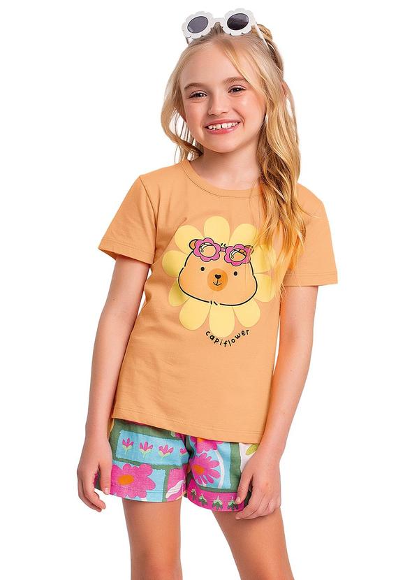 Conjunto Blusa/Shorts Laranja
