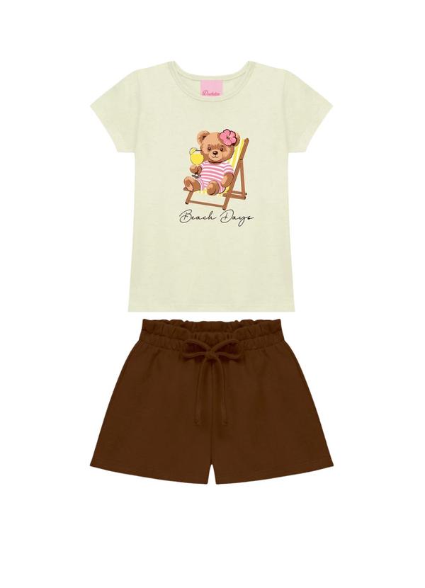Conjunto Blusaurso Beach Days e Short Bege
