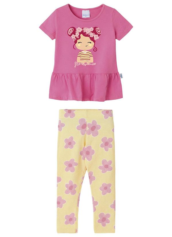 Conjunto Bonequinha Floral Rosa