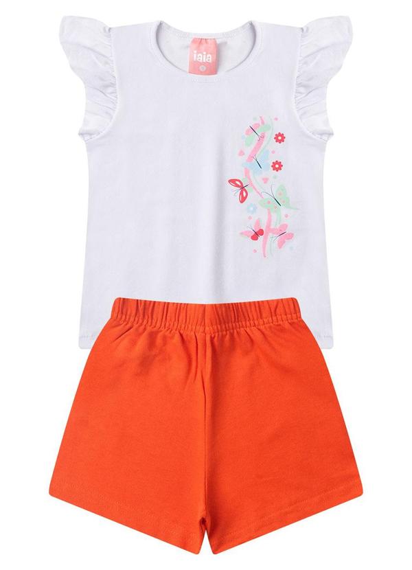 Conjunto Borboletas com Babado Iaia Branco