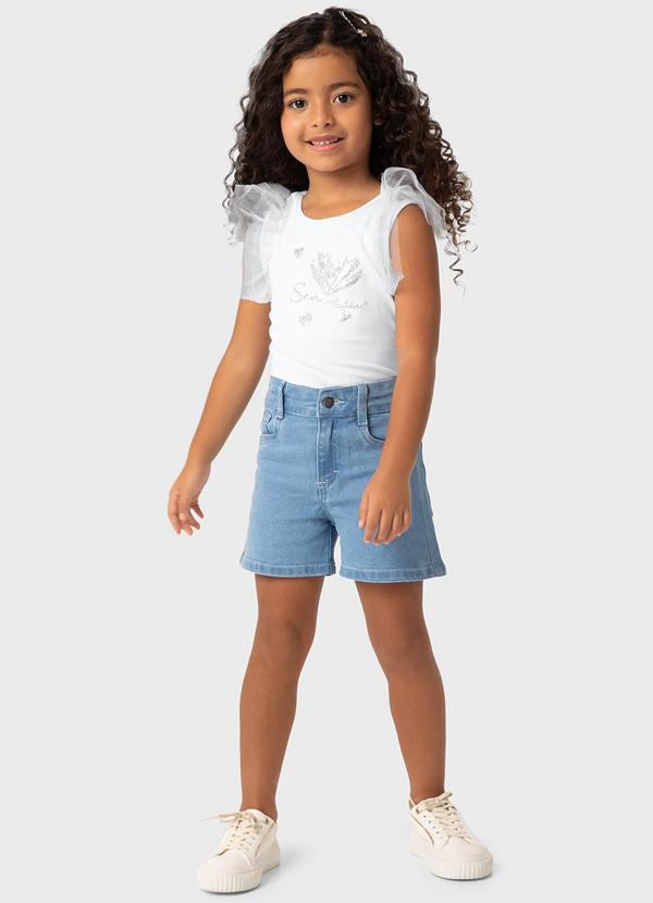 Vista 2 Conjunto Branco Comfort Sea com Tule Menina Carinhoso Carinhoso