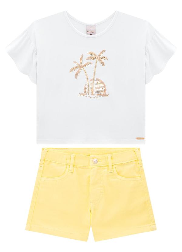 Vista 2 Conjunto Branco Palmeiras Comfort Menina Carinhoso Carinhoso