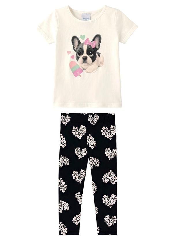 Conjunto Bulldog com Glitter Preto