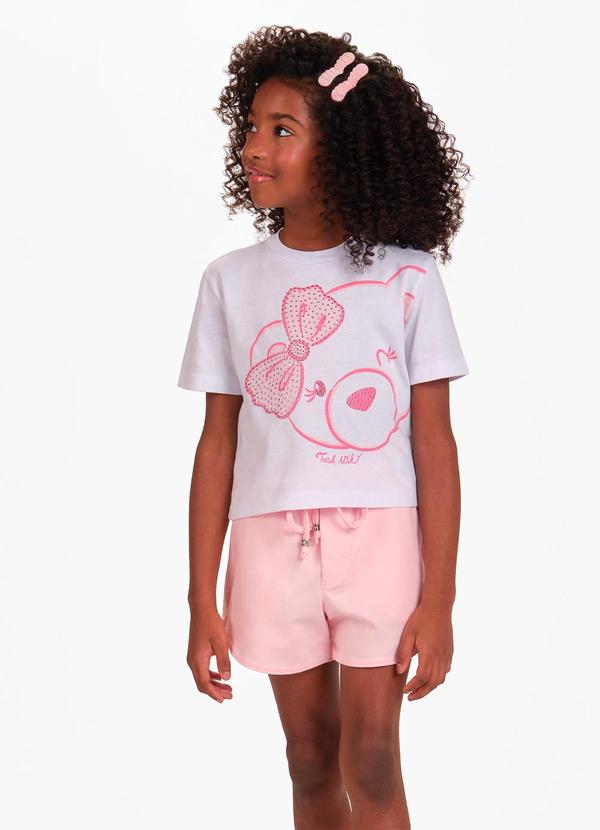 Conjunto Camiseta com Shorts Branco